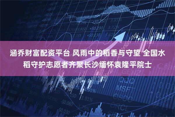 涵乔财富配资平台 风雨中的稻香与守望 全国水稻守护志愿者齐聚长沙缅怀袁隆平院士